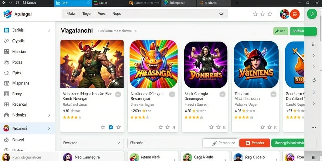 Tampilan antarmuka permainan yang ramah pengguna.