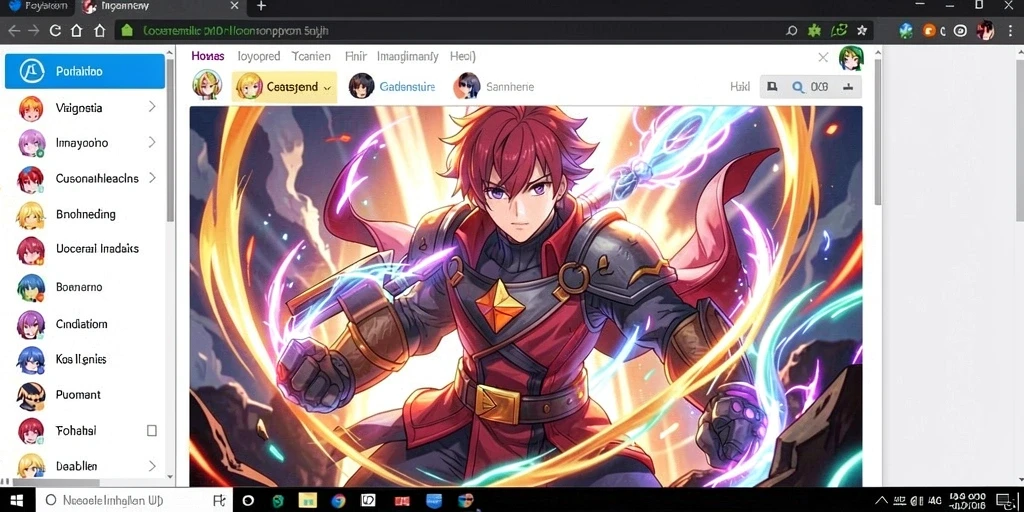 Screenshot menunjukkan karakter utama yang sedang beraksi.